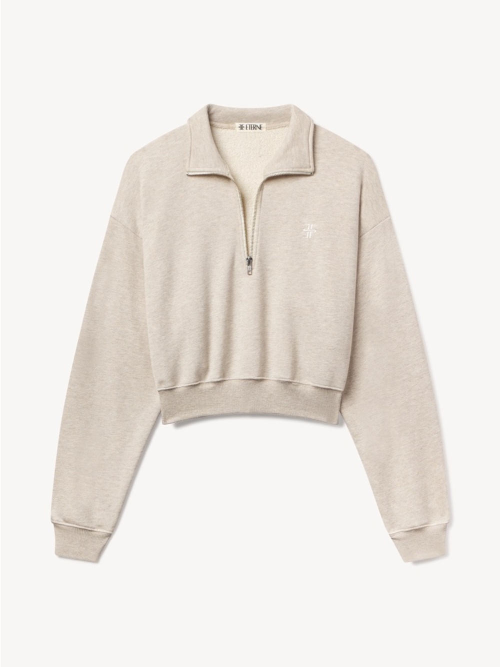 Eterne Half Zip Crop Sweatshirt